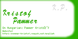 kristof pammer business card